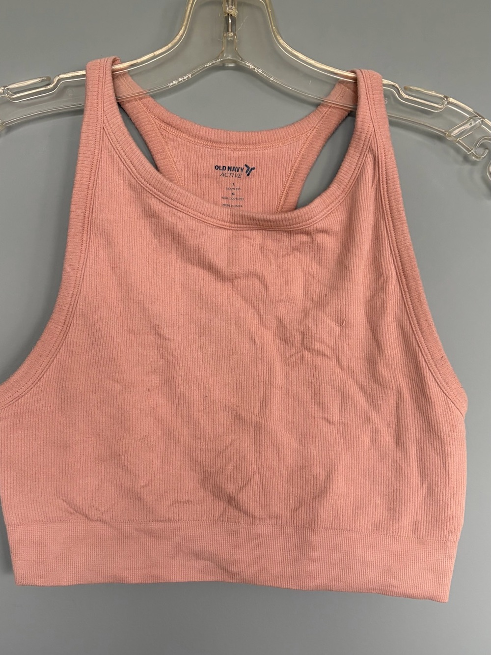 Old Navy Pink Ribbed Sports Bra